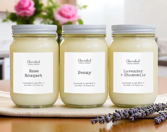Lavender + Floral Soy Wax Candles