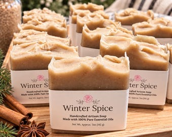Winter Spice | Grass-Fed Tallow Artisan Soap | Pure Essential Oil Soap | Handcrafted Natural Soap