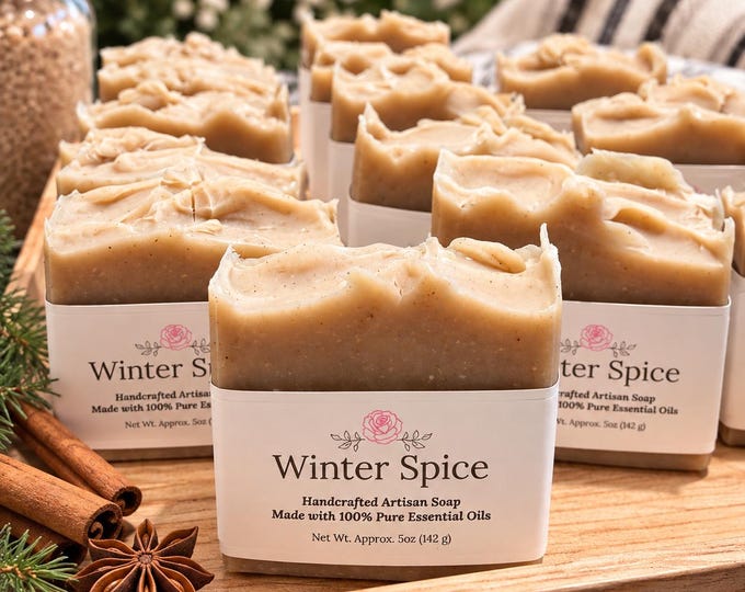 Featured listing image: Winter Spice | Grass-Fed Tallow Artisan Soap | Pure Essential Oil Soap | Handcrafted Natural Soap