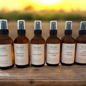 Room + Linen Sprays: 4oz, Naturally Scented, Home Fragrance, Aromatherapy, Room Spray, Pet Friendly Room Spray, Gift Idea, Odor Eliminator