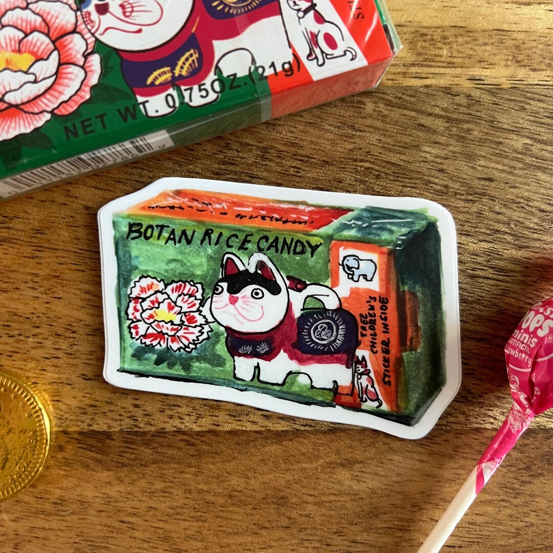 Botan Rice Candy Sticker, Asian Snack Treat Decal - Etsy