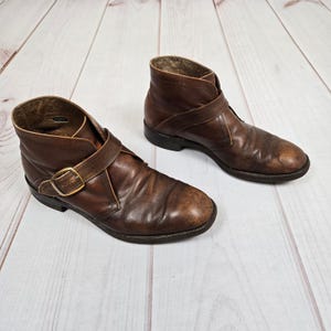 Vintage 60s 70s Florsheim Imperial Brown Leather Monk Strap  display picture 1