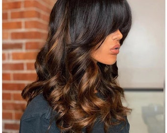 High Quality Human Hair Dark Brown Ombré Human Hair Glueless - Etsy UK High Quality Human Hair Dark Brown Ombré Human Hair Glueless - Etsy UK