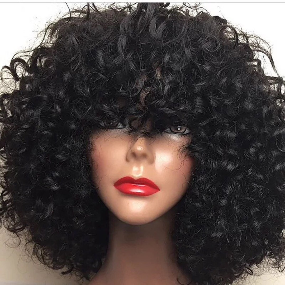 100% virgin Brazilian human hair Afro wig Etsy 日本