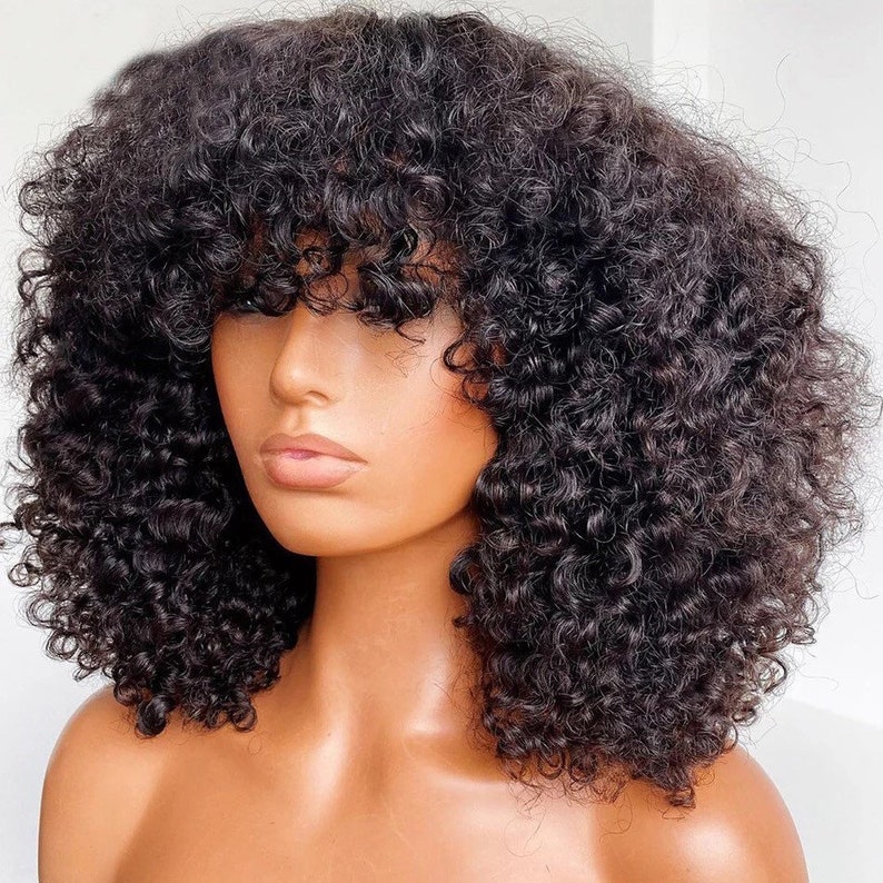 Afro Human Hair Wig Etsy UK