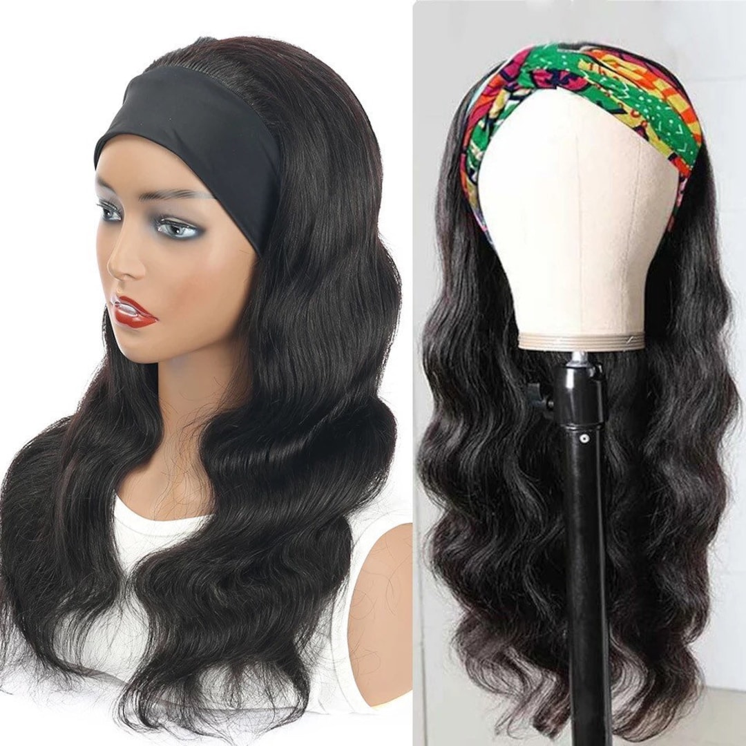 Hair band wig for black women Malaysian body wave human hair Etsy 日本