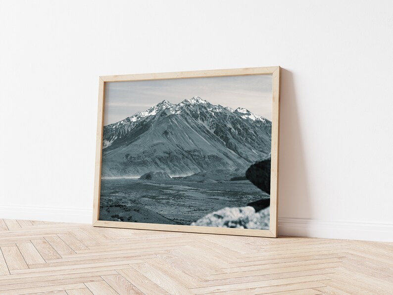 Travel Photo Digital Download Print Mountaintop Epic Adventure Photo Black /& White Mountain Landscape Print Aerial Photo