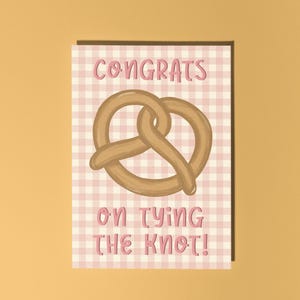 Tie The Knot Wedding Cards, Cute Funny Wed Card, Punny Love Friend Greeting Card, Married Card for Her, Marriage Card for Him