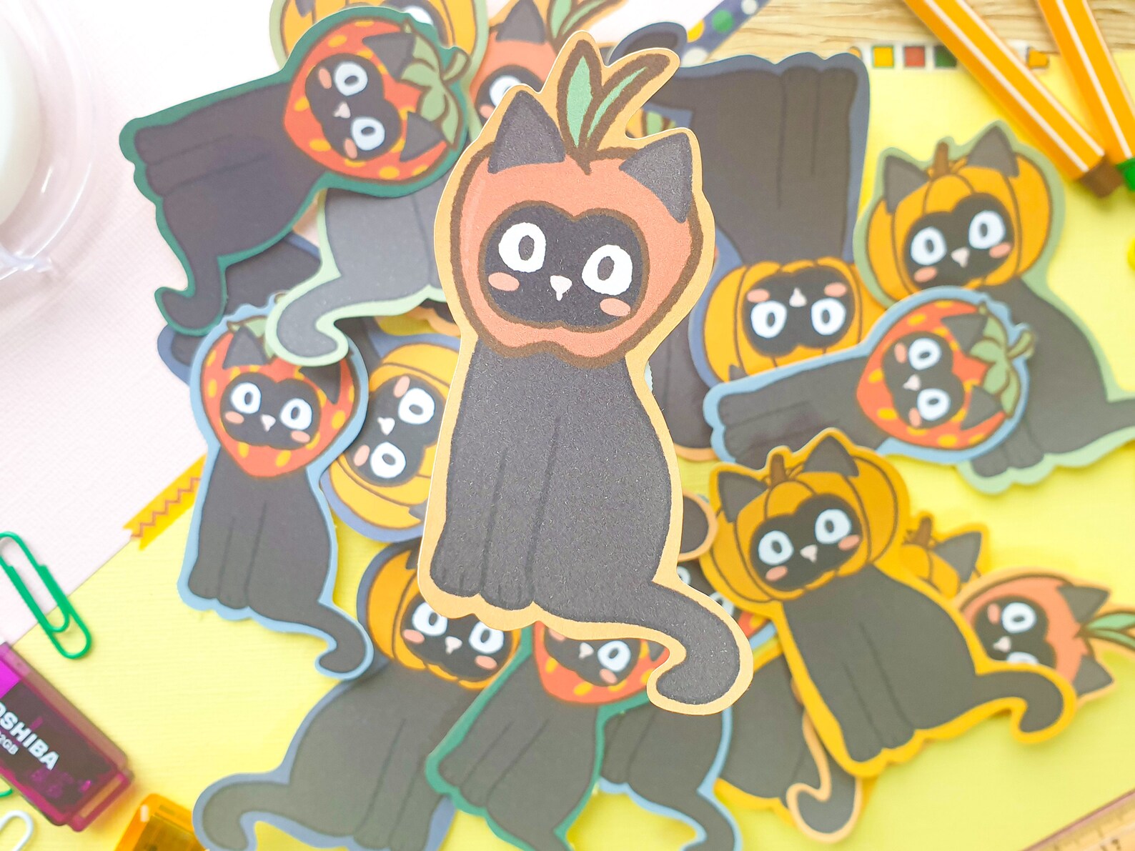 Cute Cat Stickers Korean Stickers Food Animal Stickers Etsy