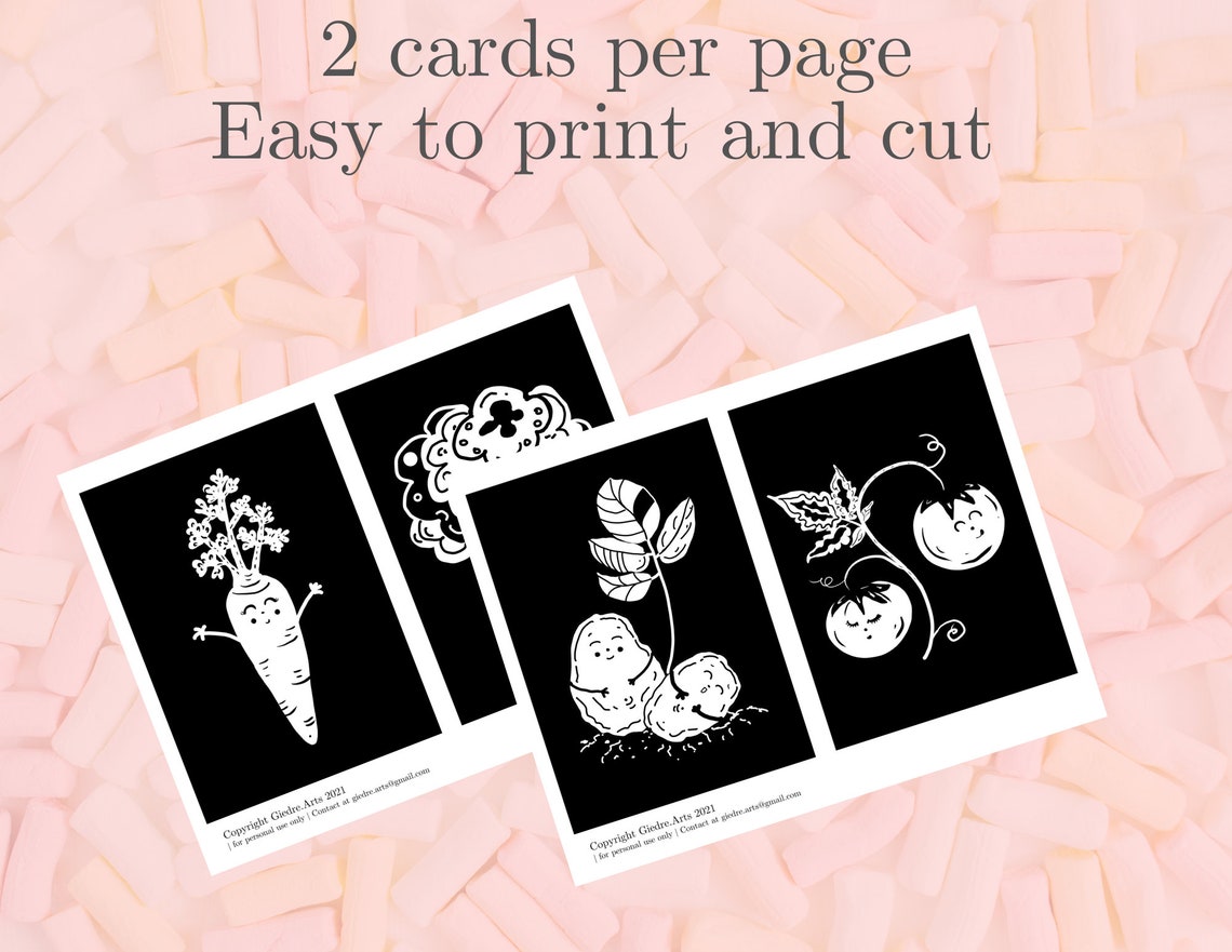 High Contrast Baby Flashcards Montessori Infant Flash Cards - Etsy