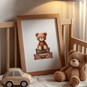Poster "Reisebär"| A4 | Kinderzimmerposter | Kinderposter | Poster | Baby | Geschenk | Bärenposter | Kinderzimmer | Babyzimmer