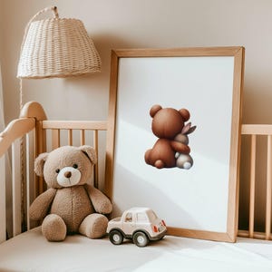 Poster "Bär und Hase"| A4 | Kinderzimmerposter | Kinderposter | Poster | Baby | Geschenk | Bärenposter | Kinderzimmer | Babyzimmer