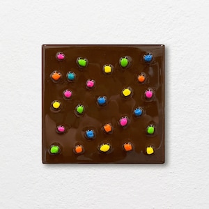 3D COSMIC Mini BROWNIE / Resin Wall Art / Quirky Decor / Room Decor / Magic Brownie Art / Faux Food Art image 1