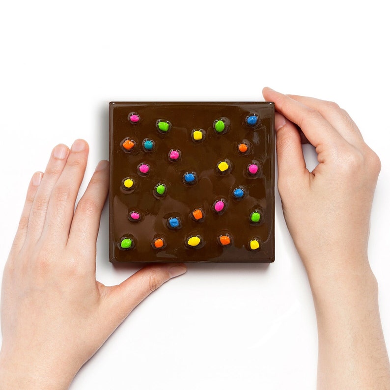 3D COSMIC Mini BROWNIE / Resin Wall Art / Quirky Decor / Room Decor / Magic Brownie Art / Faux Food Art image 2