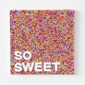 3D SPRINKLES - "So Sweet" Fake Food Wall Art - Pop Art Wall Decor