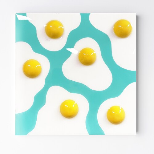 3D RESIN Wall Art Sunnyside up Egg Wall Art 3D Molded Etsy