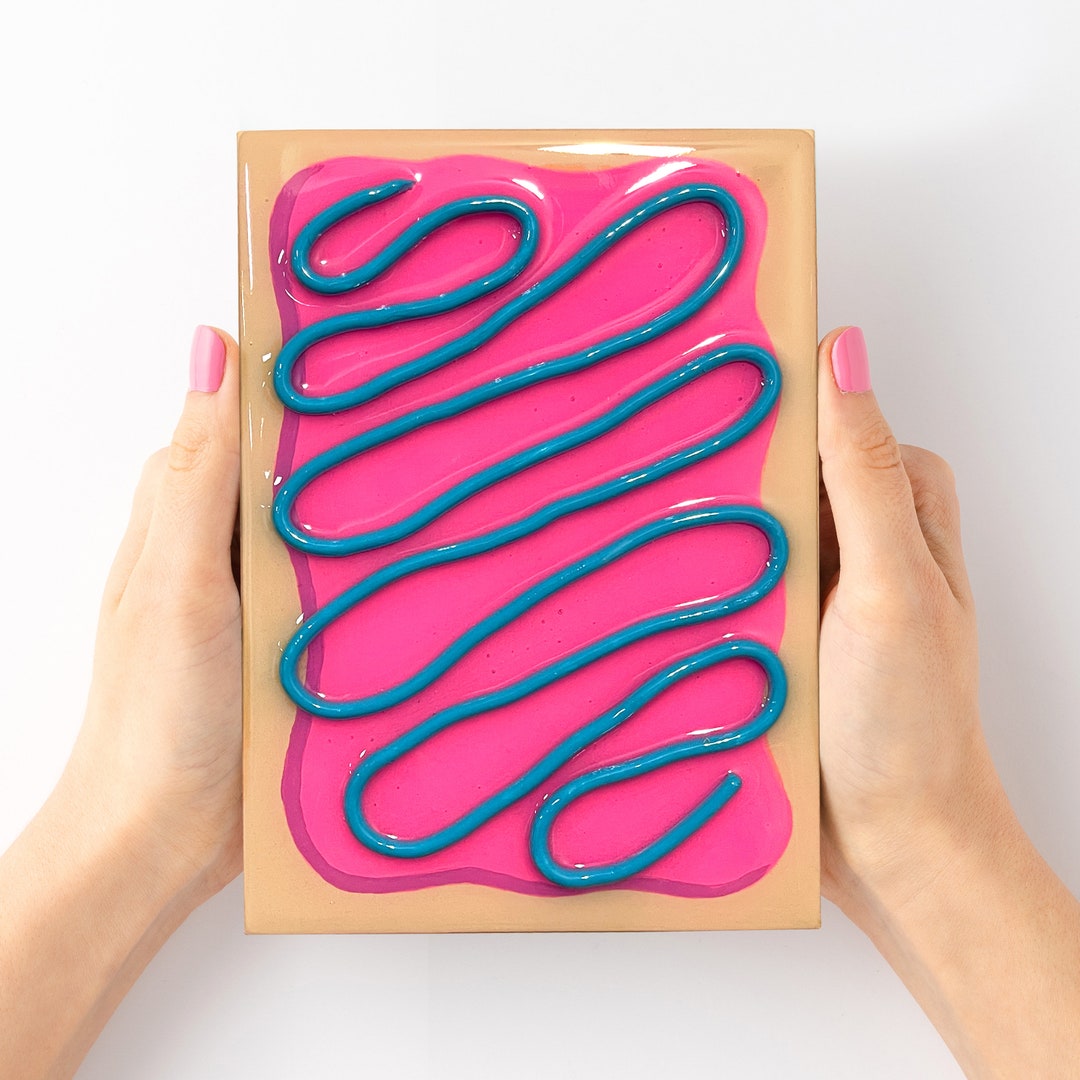 POP TART ART 3D Resin Food Art Wall Decor Quirky Wall Art Faux Food 5in 