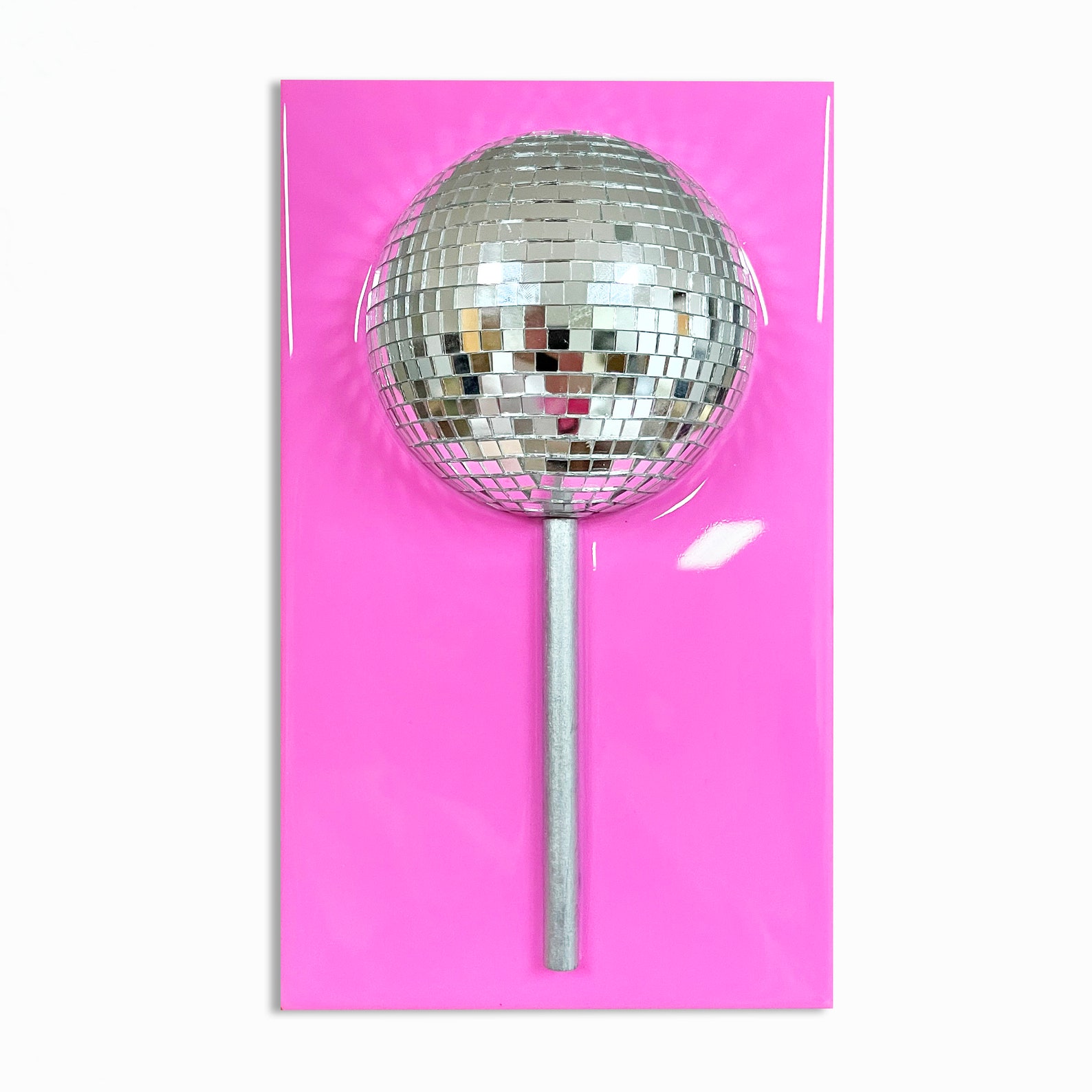 DISCO LOLLIPOP / Mini Disco Ball Pop Art Resin Coated Unique Etsy