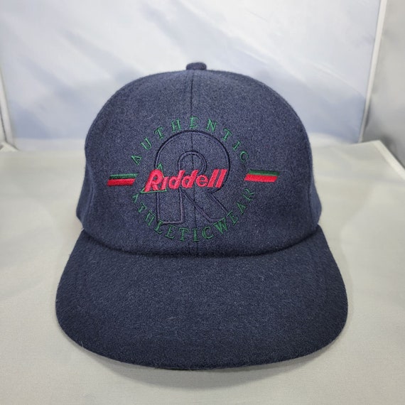 Vintage 90s Riddell Strapback Snapback Hat Cap - image 1