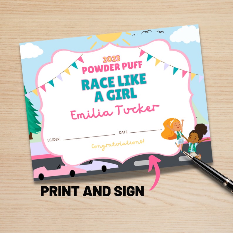 Printable Powder Puff Derby Certificates Bundle GSA Awards Etsy Australia