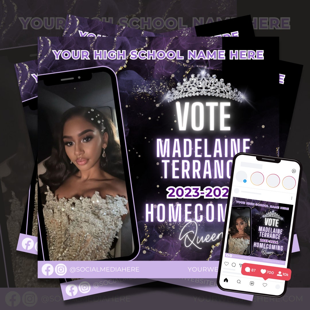 Editable Queen Crown Flyer Canva Template Beauty Queen High Editable Queen Crown Flyer Canva Template Beauty Queen High