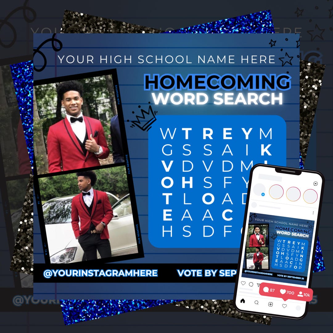 Homecoming Queen Flyer Template, Editable HOCO Queen Poster, Vote for ...