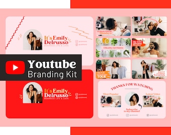 Kit de branding de chaîne YouTube Modèles pour toile, illustrations de chaîne, miniatures