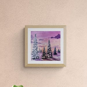 Original acrylic painting &quot;Dancing winter lights&quot;