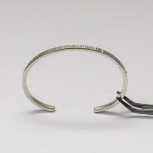 Bracelet jonc fin en argent 925, fait main, GemeoArt