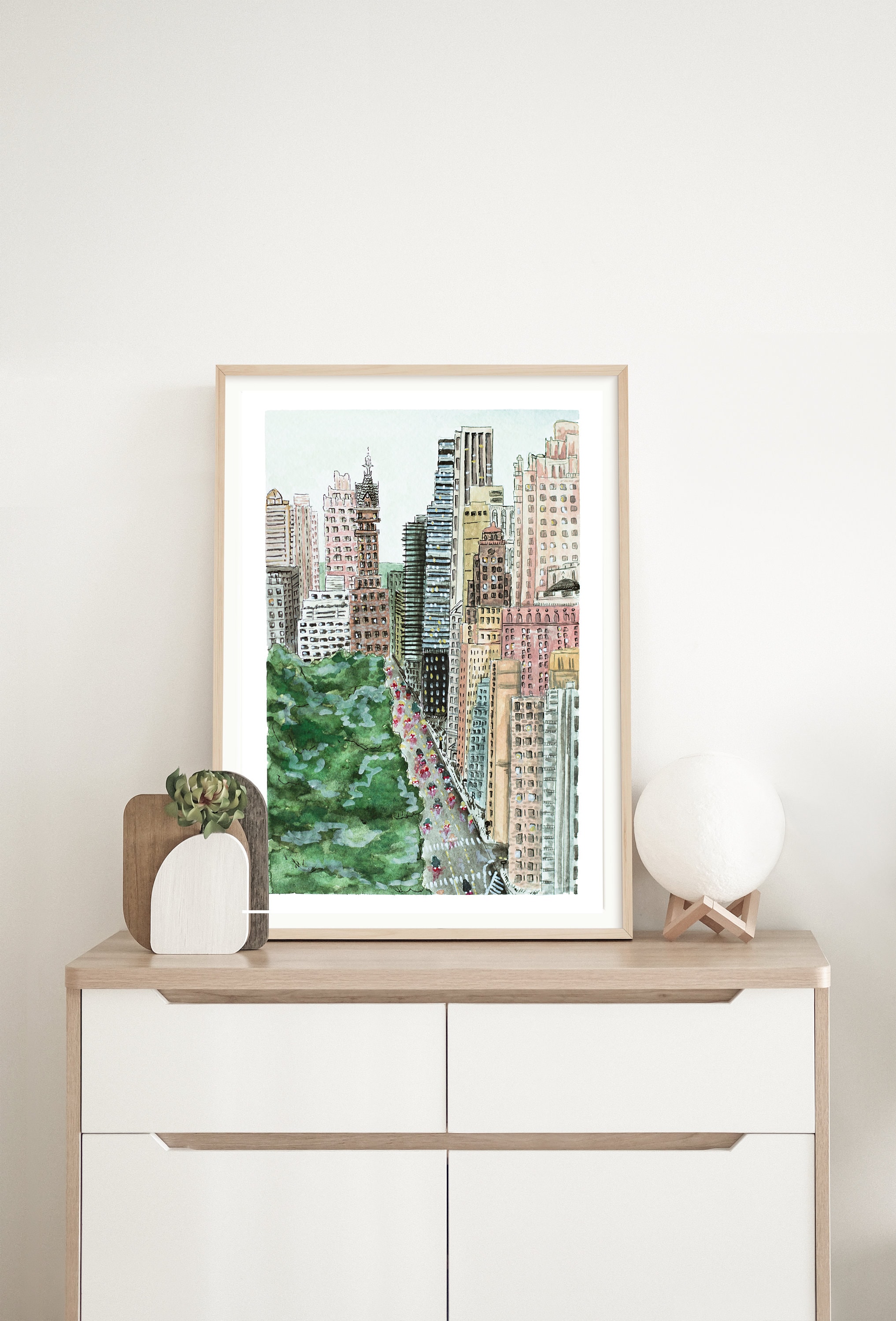NYC 8x10 Giclée Print, Central Park, New York City Art Print by Leela…