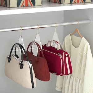 Hanging Handbag Purse Organizer Storage for Closet Houseware 2/3/4 Grids  Pockets