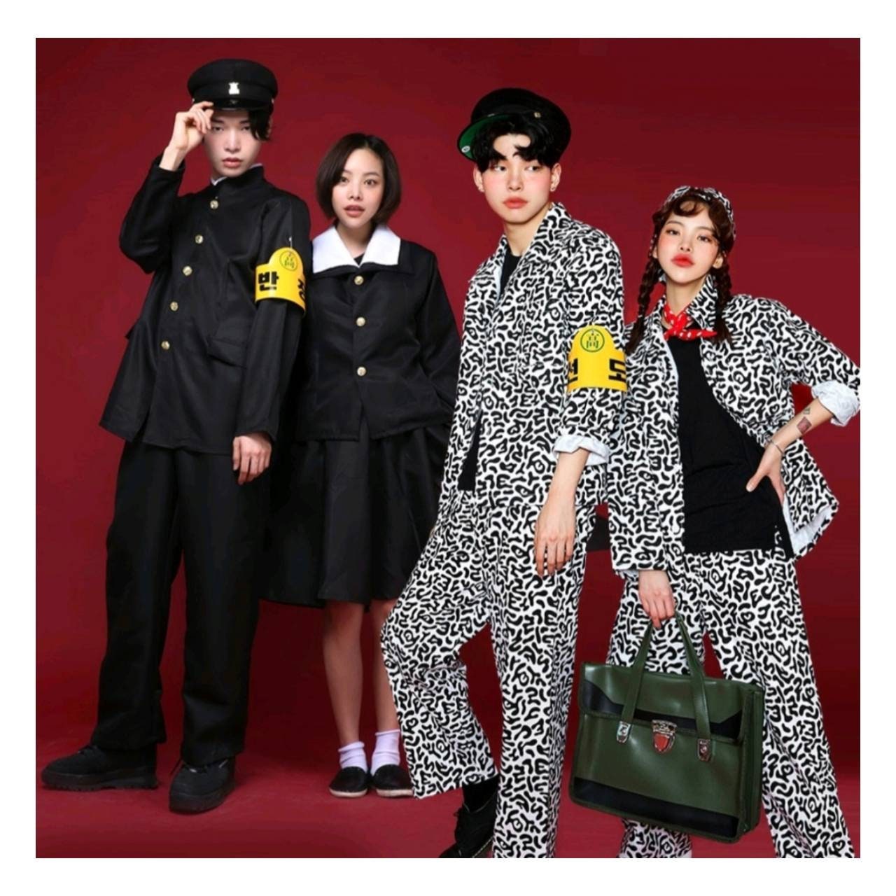 Retro Throw Back Korean School Uniform Old School Costume Halloween