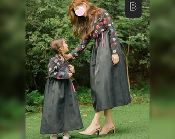 Premium modern hanbok women's tailor-made in korea dohl baekil korean wedding korean dress 2 peice jeogori mommy and me girls hanbok