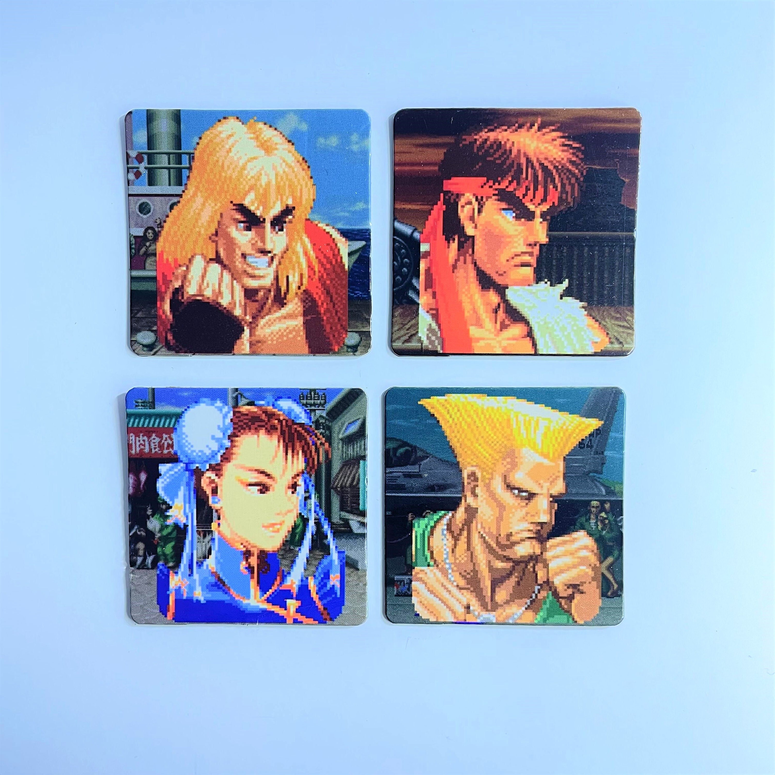 Street Fighter 2 Arcade Gaming Magnets ryu Guile M. Bison 