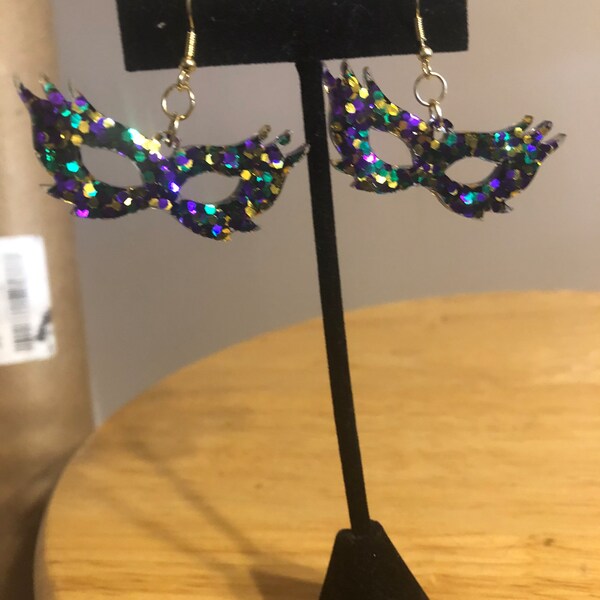 Mardi Gras Mask Earrings Etsy