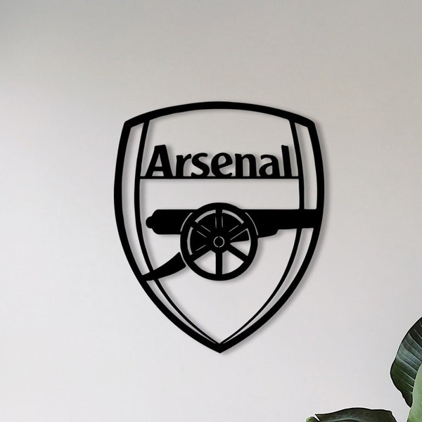 Metal Wall Decor, Arsenal FC Team Logo, Metal Arsenal Team Wall Decor, Arsenal Fan Wall Decor, Line Wall Art, Minimalist Line Art, Team Logo