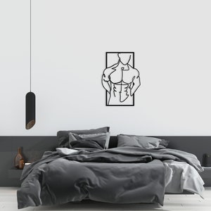 Nude Men Metal Wall Decor, Men Decor, Naked Male Body Decor, Interior