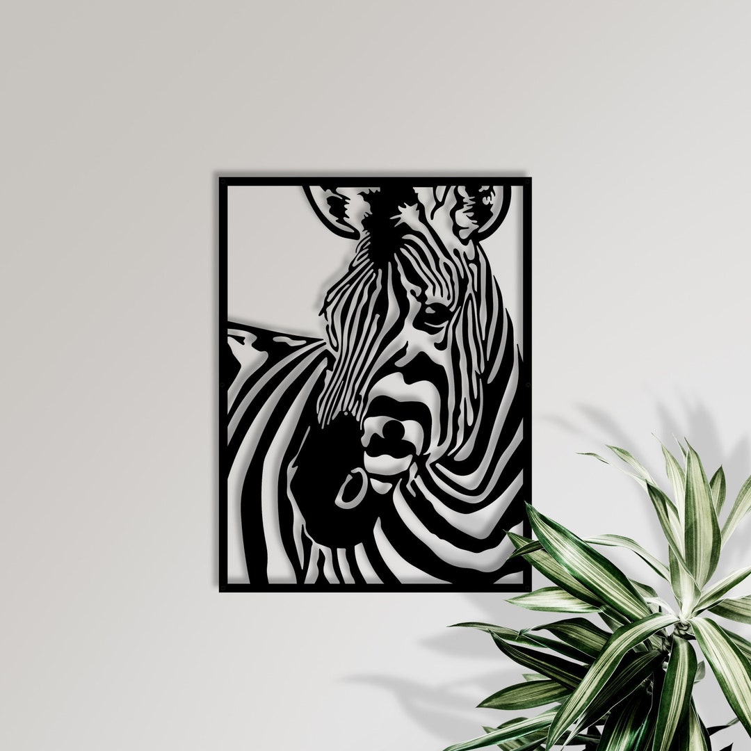 Zebra Wall Decor, Home Wall Art, Metal Zebra Decor,metal Home