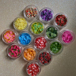 Lip Gloss 3d Fruit Slices, Individual Fruit Charms, Cosmetic Glitter, Nail Art, Makeup Look, Nail Charms, Nail Sequins