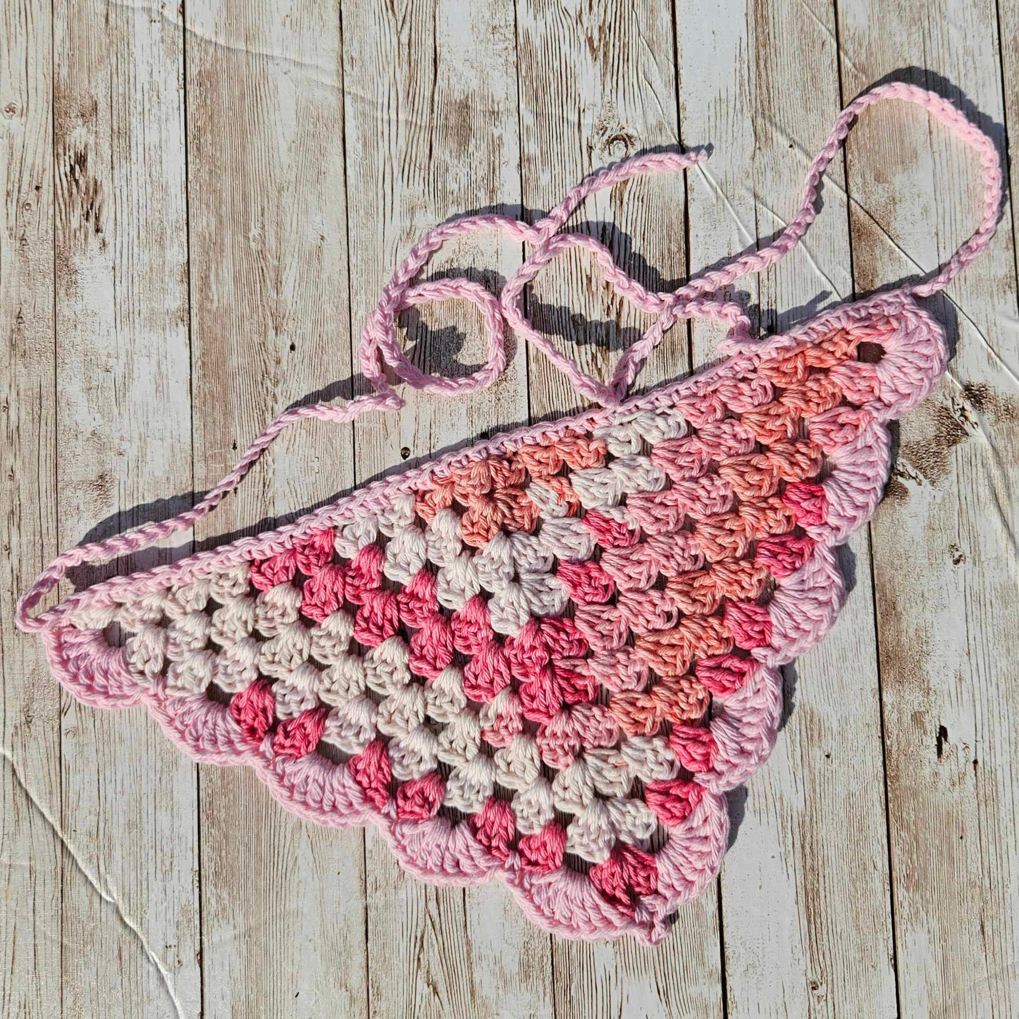 Pink Crochet Bandana - Etsy