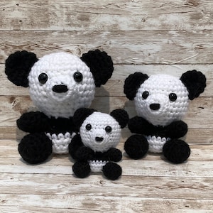 Panda Plush / Artículo hecho a mano / Artículo terminado
