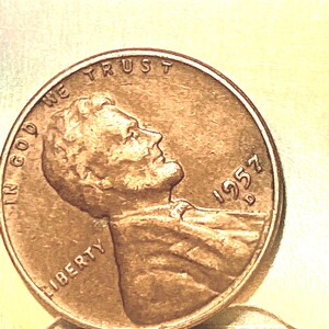 Die chip error 1957D wheat penny error