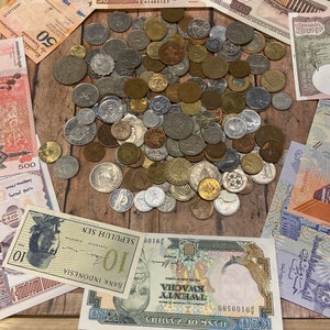 Vintage World coins stamps & uncirculated bank notes Read description for details