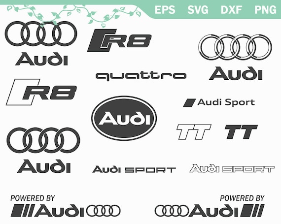 14 Audi SVG, dxf, eps, png, Logo Audi Vector, Logo TT R8 Quattro Cricut,  Cut File, Fairy Print, Bundle