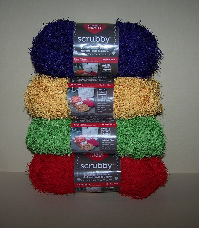 Red Heart Scrubby Yarn Choose Color