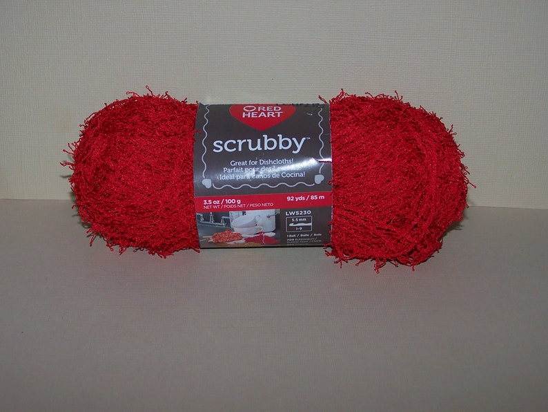 Red Heart Scrubby Yarn Choose Color