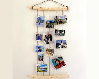1.5ft/45cm wide Handmade Hanging Photo Memory Frame with Mini Pegs