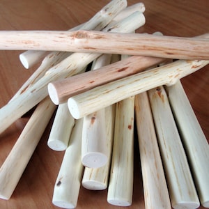 20cm/7,87in Geschälte Holzstäbe Set (4psc) für Makramee und Webprojekte Hängende Wandteppiche