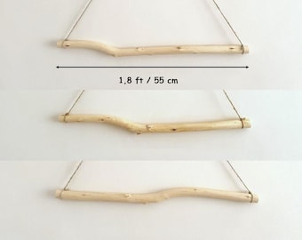 Wood Sticks 1,8ft / 55cm for Hangings Tapestries and Craft Projects From Real Branch Curved Stick Macrame Wooden Pole Peeled Hanging Dowel