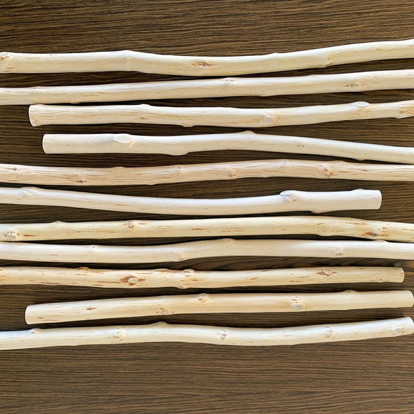 Peeled Birch Wood Sticks Macrame Hanging Dowel Different sizes  for Hangings Tapestries and Craft Projects From Real Branch Wooden Pole